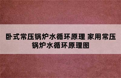 卧式常压锅炉水循环原理 家用常压锅炉水循环原理图